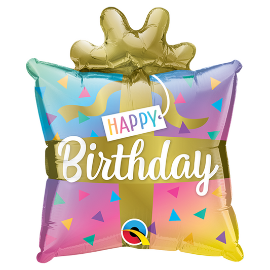 Birthday Present Mini Shape Air-Filled Balloon – 14" Foil