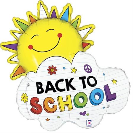 Back To School Sunshine Balloon - 31" Foil Packaged