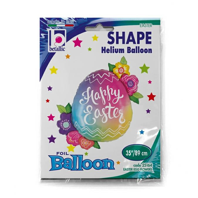 Easter Egg Flowers Shape Balloon - Foil 35"/89cm