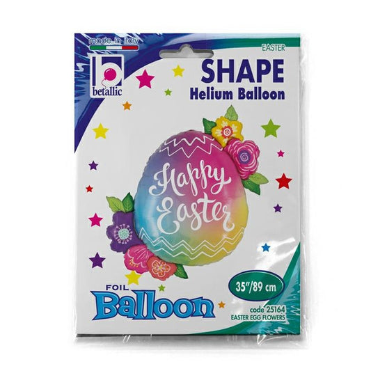 Easter Egg Flowers Shape Balloon - Foil 35"/89cm