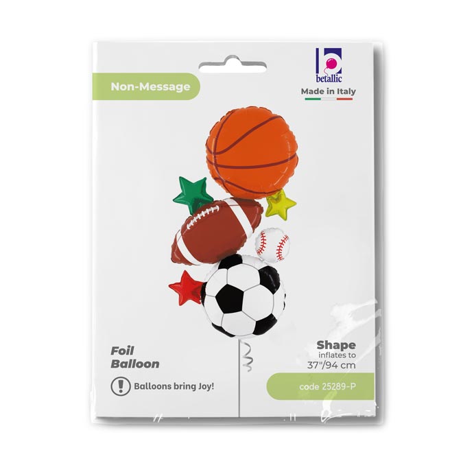 Multi-Sports Stacker Supershape Balloon - 37" Foil