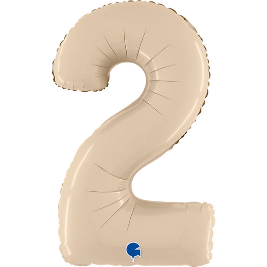 Satin Cream No. "2" Balloon - 26" Foil