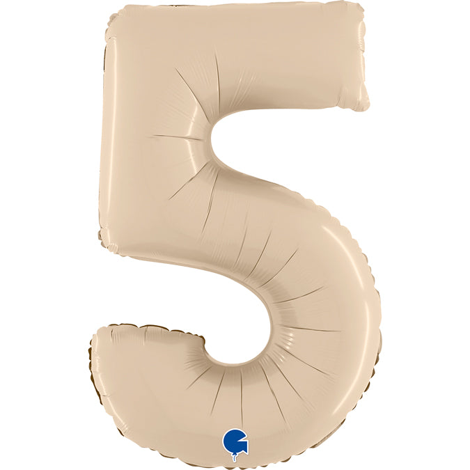 Satin Cream No. "5" Balloon - 26" Foil