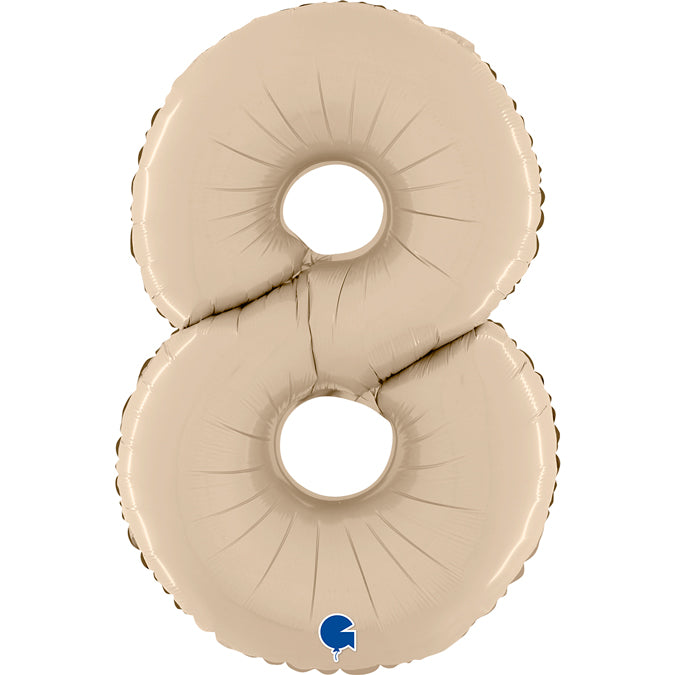 Satin Cream No. "8" Balloon - 26" Foil