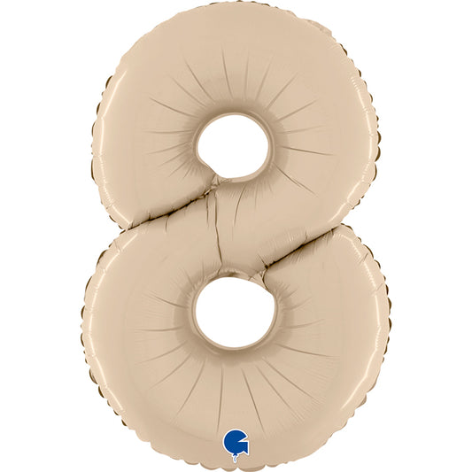 Satin Cream No. "8" Balloon - 26" Foil