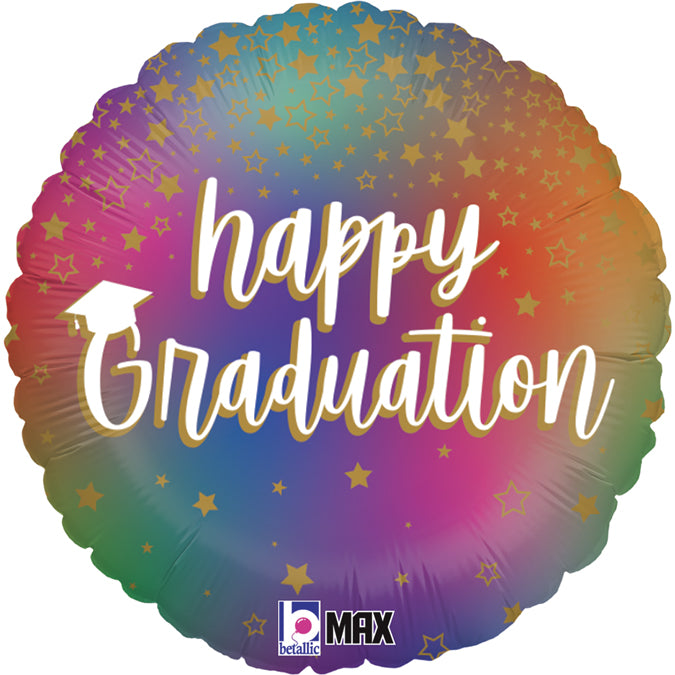 Colorful Grad Balloon - Foil 18"/45cm Unpackaged