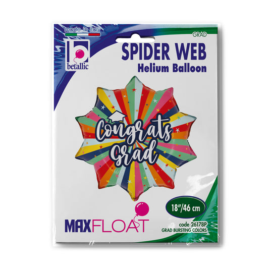 Grad Bursting Colors Balloon - Foil 18"/45cm