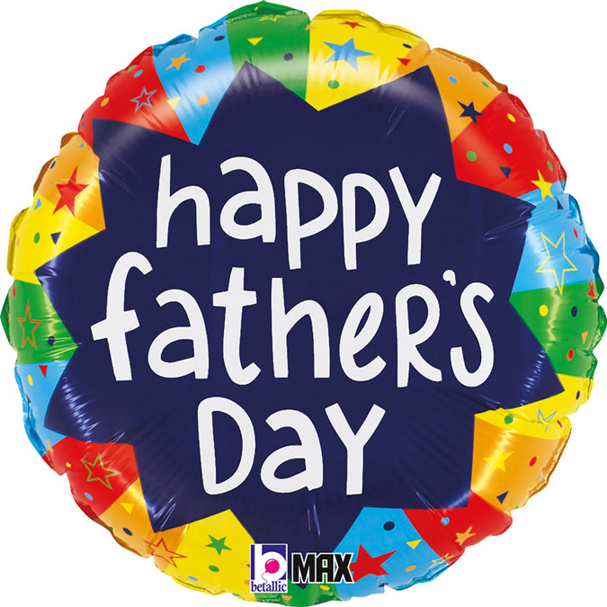 Father's Day Bursting Color Balloon - 18" Foil