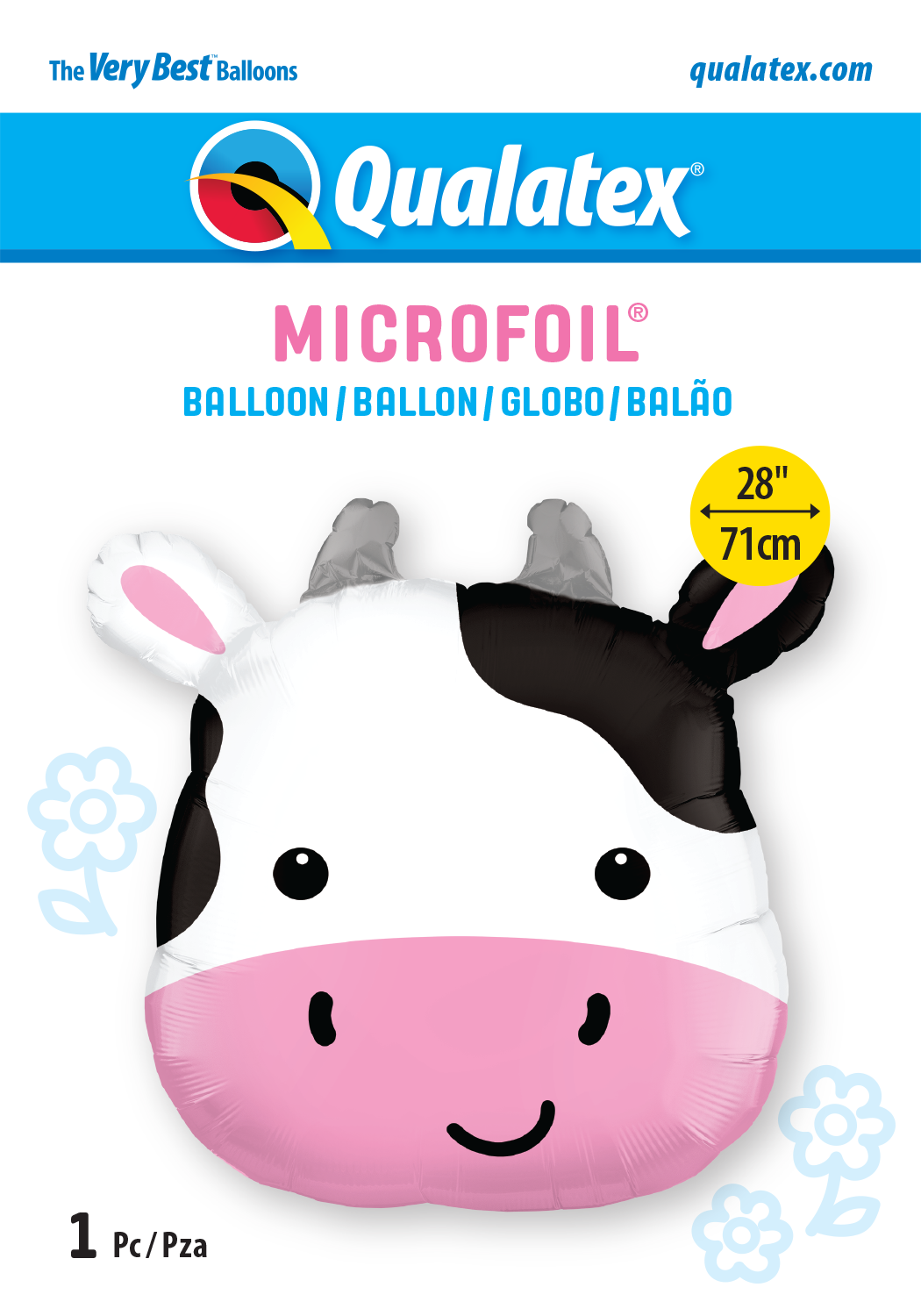 CUTE HOLSTEIN COW Supershape Balloon - 28"/71cm Foil