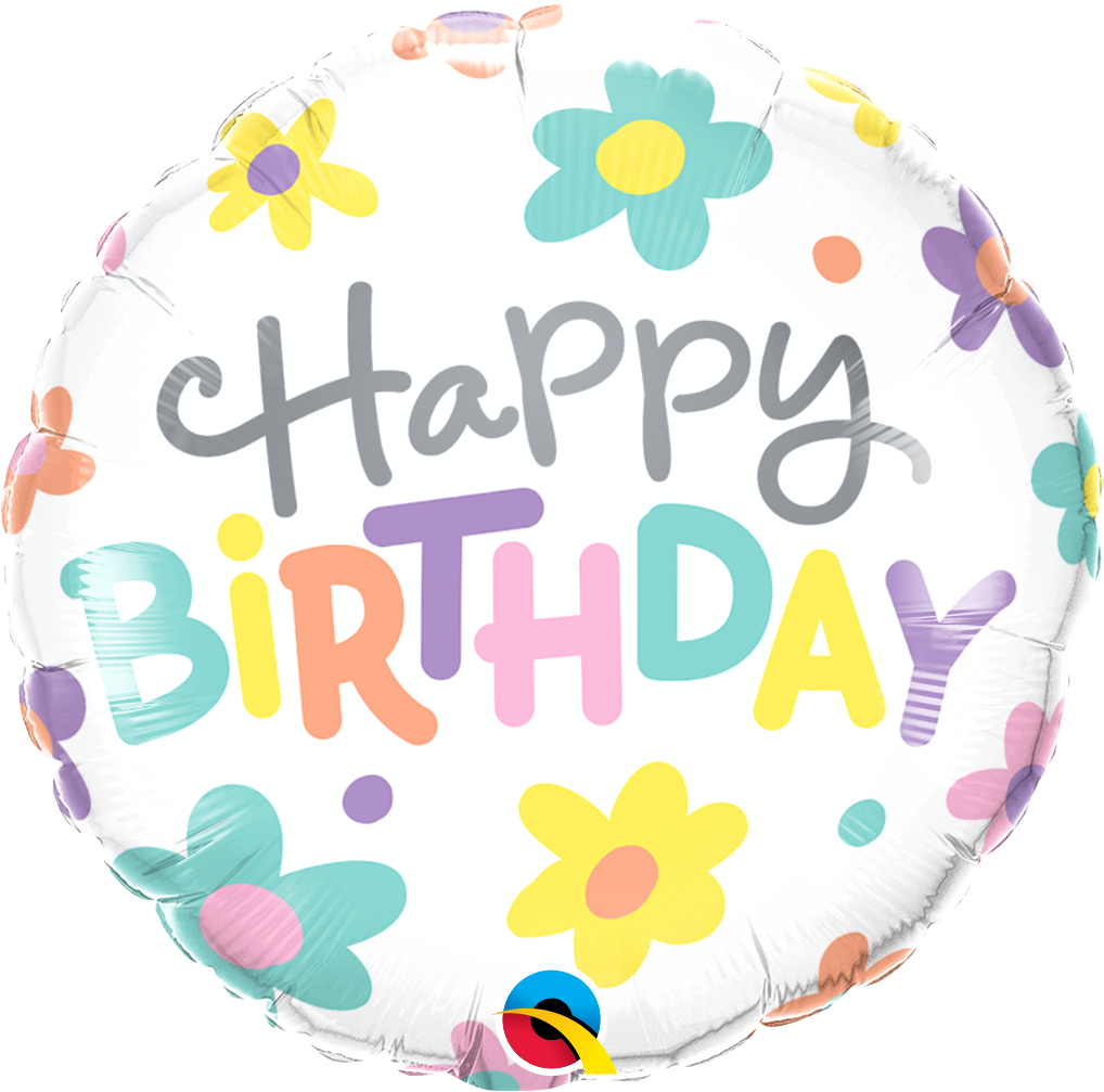 Happy Birthday RETRO DASIES Balloon- 18" Foil