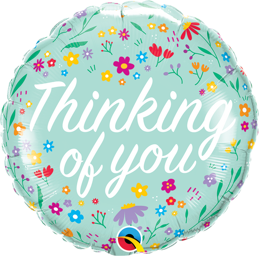 Thinking of You Petit Floral Balloon - 18" Foil
