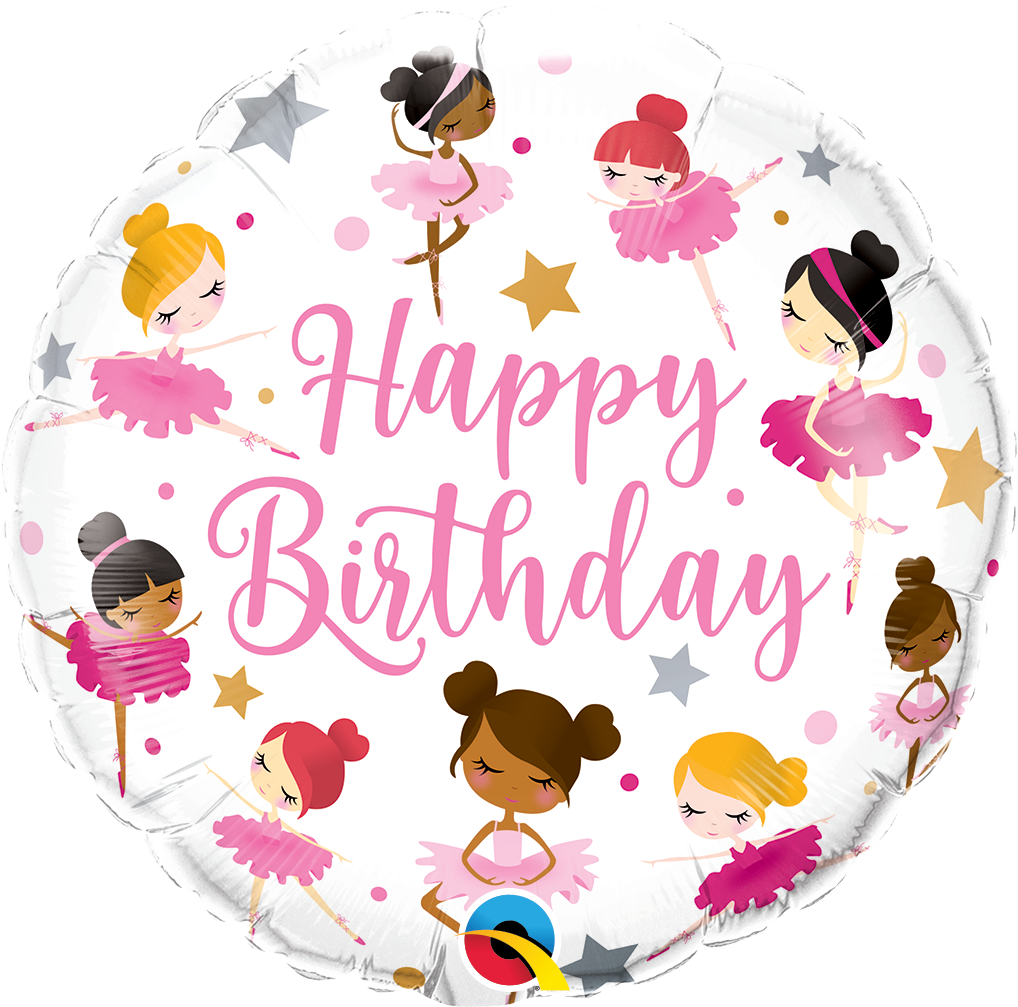 Birthday Ballerinas Balloon- 18" Foil