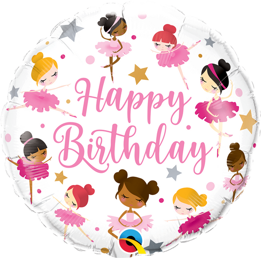 Birthday Ballerinas Balloon- 18" Foil