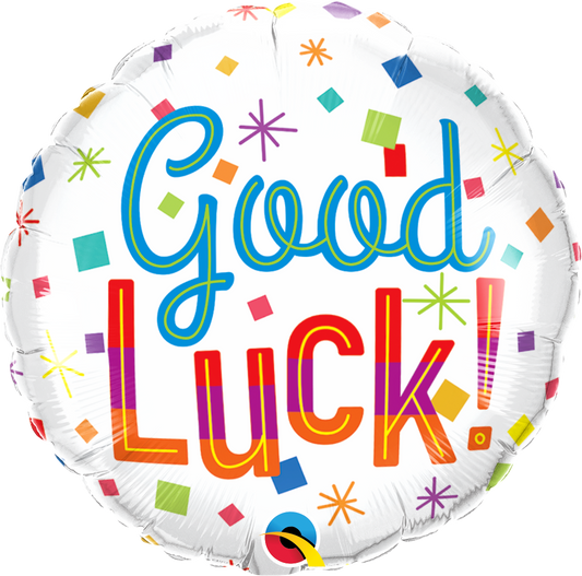Good Luck Colourful Confetti - 18" Foil