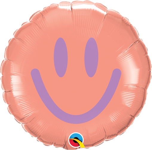 MINI SMILES PINK & CORAL Air-Filled Balloon – 9" Foil