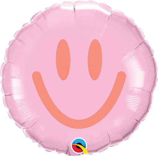 MINI SMILES PINK & CORAL Air-Filled Balloon – 9" Foil