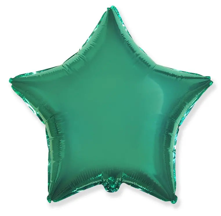 Green Metallic Star Jumbo Balloon - 32" Foil