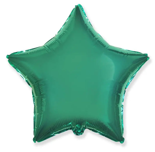 Green Metallic Star Jumbo Balloon - 32" Foil