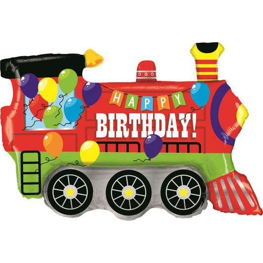 Birthday Party Train Balloon - 37" Foil