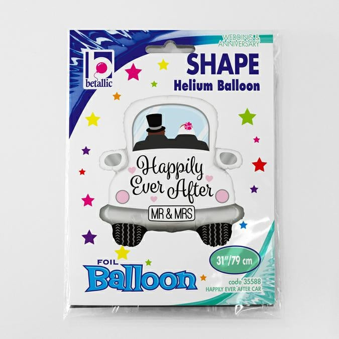 Happily Ever After Car Wedding SuperShape - 31"/79cm Foil