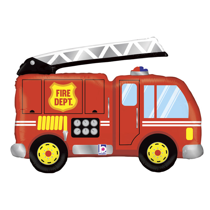 Firetruck Supershape Balloon - Foil 40"