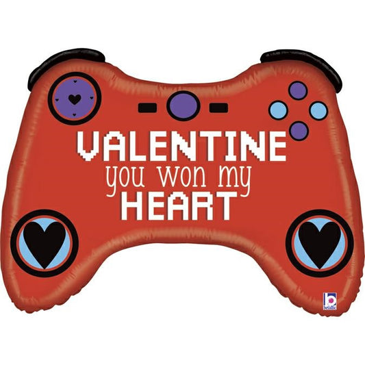 Valentine Gamer SuperShape - Foil 34"/ 86cm Unpackaged