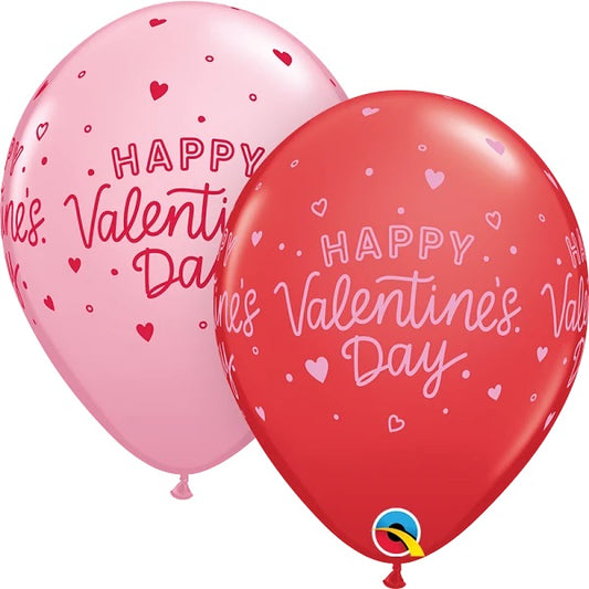 Valentine's Little Hearts Red & Pink Balloon - 11" Latex (25ct)