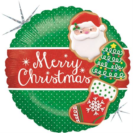 Christmas Cookies Balloon - 18" Foil UP