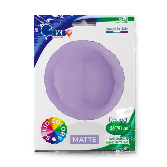 Matt Lilac Round Balloon - 36" Foil