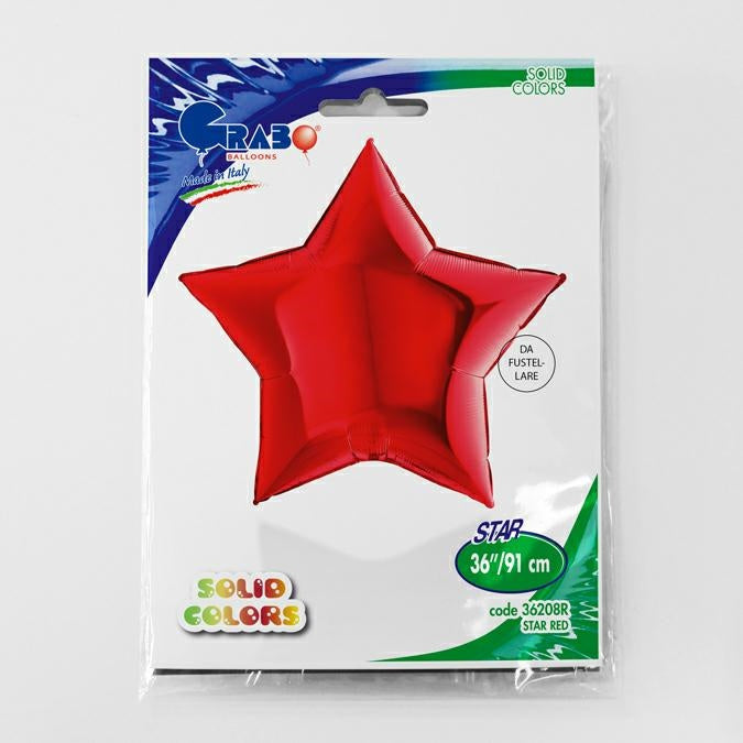 Red Star Balloon - 36" Foil