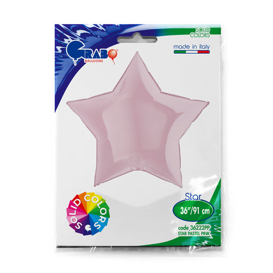 Pastel Pink Star Balloon - 36" Foil