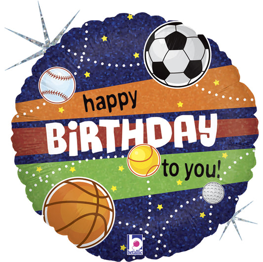 Sports Birthday Balloon - 18" Foil