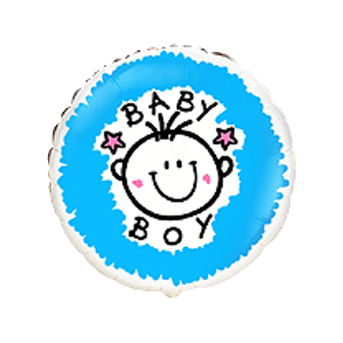 Baby Boy Foil Balloon - 18" UNPackaged