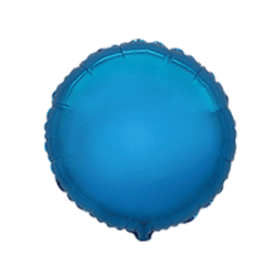 Blue Round Mini Shape Air-Filled Balloon – 9″ Foil