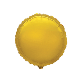 Gold Round Mini Shape Air-Filled Balloon – 9″ Foil