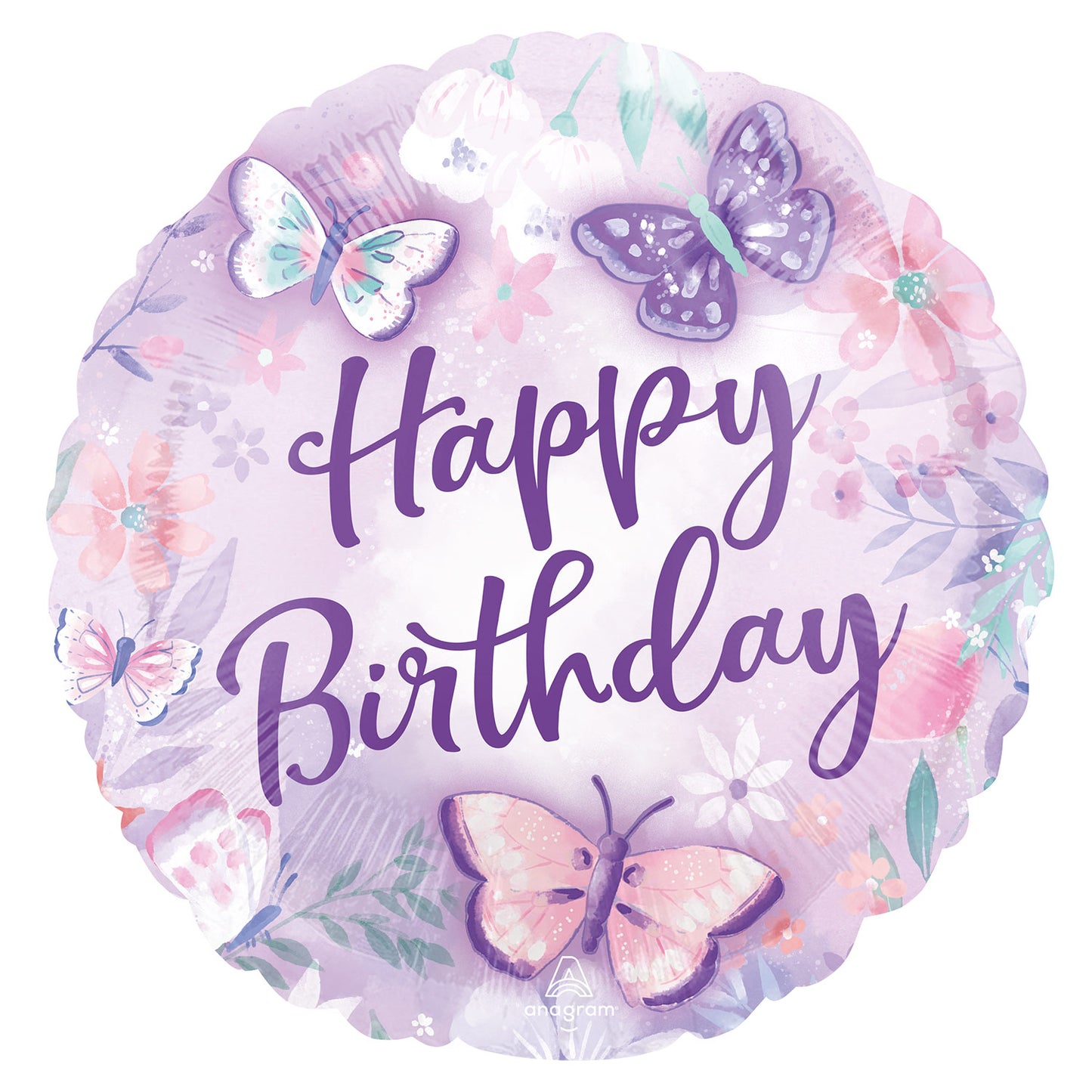 Flutter Happy Birthday Balloon - Foil 18"