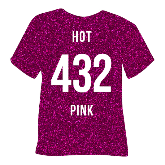 Hot Pink Pearl Glitter Heat Transfer Vinyl - (1m x 500mm)