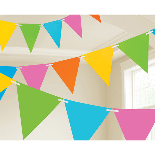 Multi-Colours Paper Pennant Banner 4.5m - 1 PC
