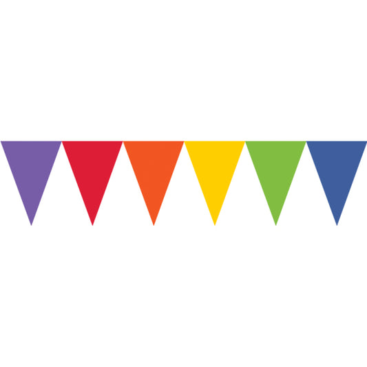 Rainbow Paper Pennant Banner 4.5m - 1 PC