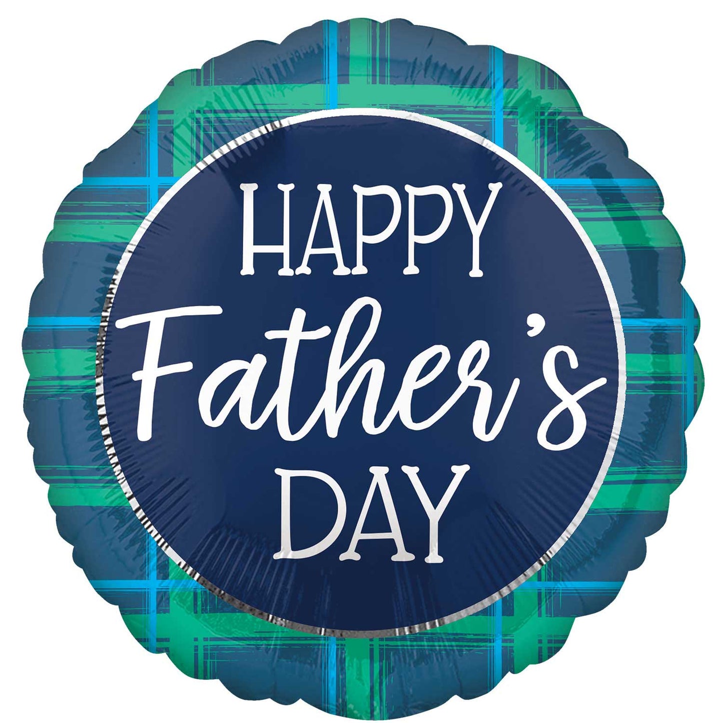Happy Father's Day Checks Balloon - 18" Foil