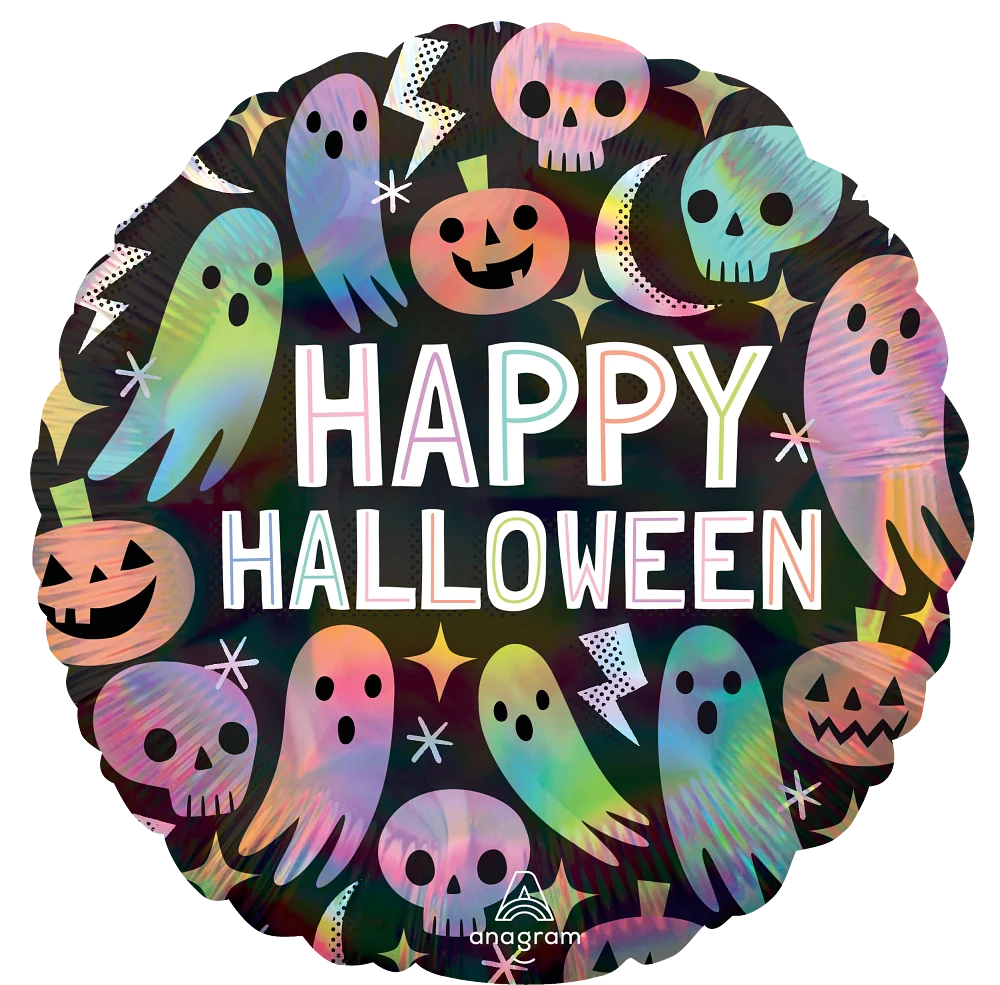 Iridescent Pastel Halloween Balloon - 18" Foil