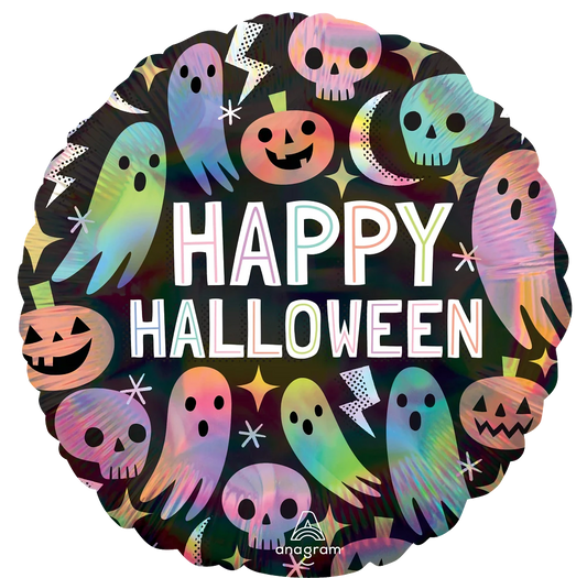 Iridescent Pastel Halloween Balloon - 18" Foil