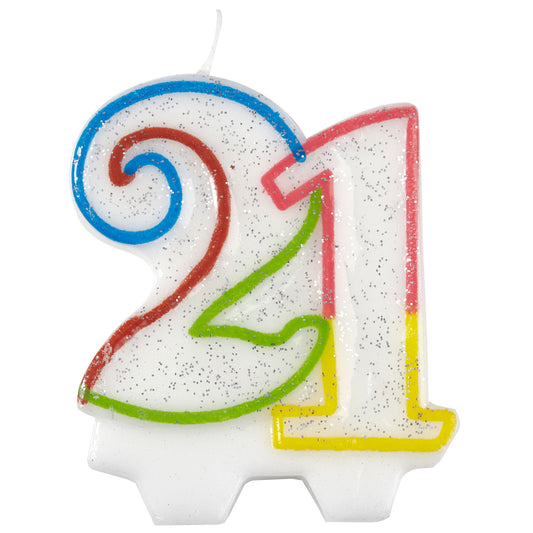 Age 21 Milestone Birthday Candle - 7.5cm