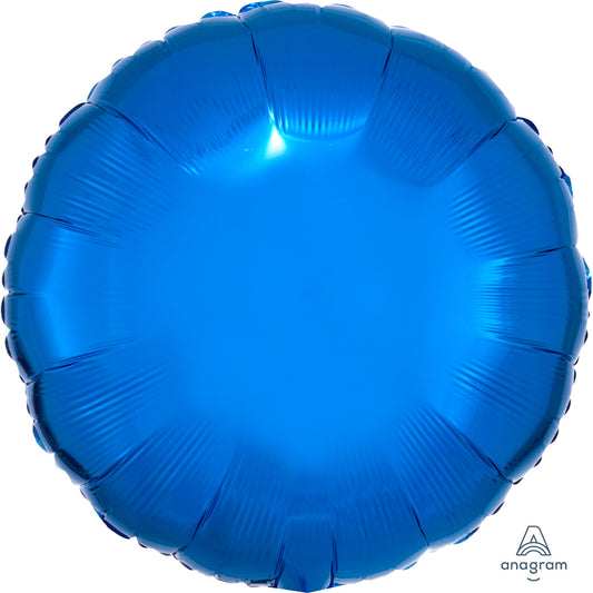 Metallic Blue Round Balloon - 18" Foil