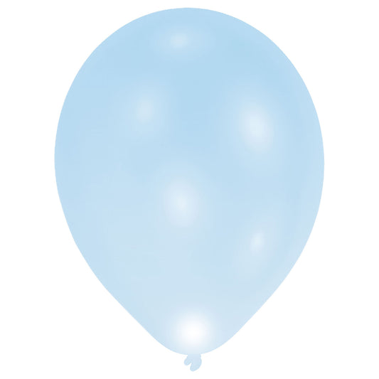LED Latex Balloons Blue 11"/27cm - 1PKG/5