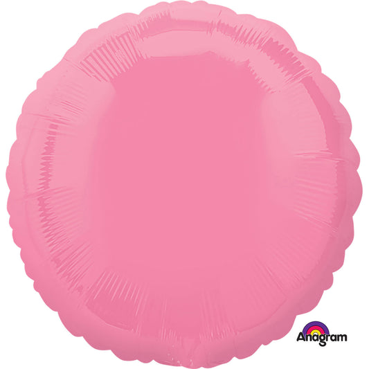 Bright Bubble Gum Pink Round Balloon - 18" Foil