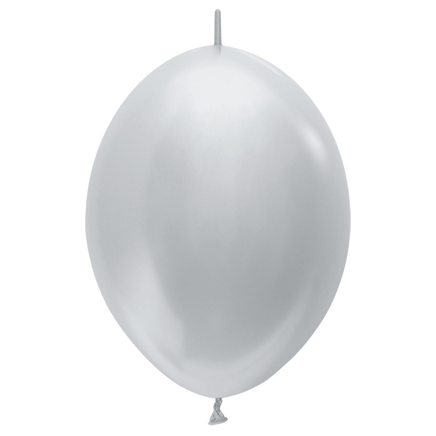 Satin Pearl Silver 481 Link-O-Loon Balloons - 12" Latex (50ct)