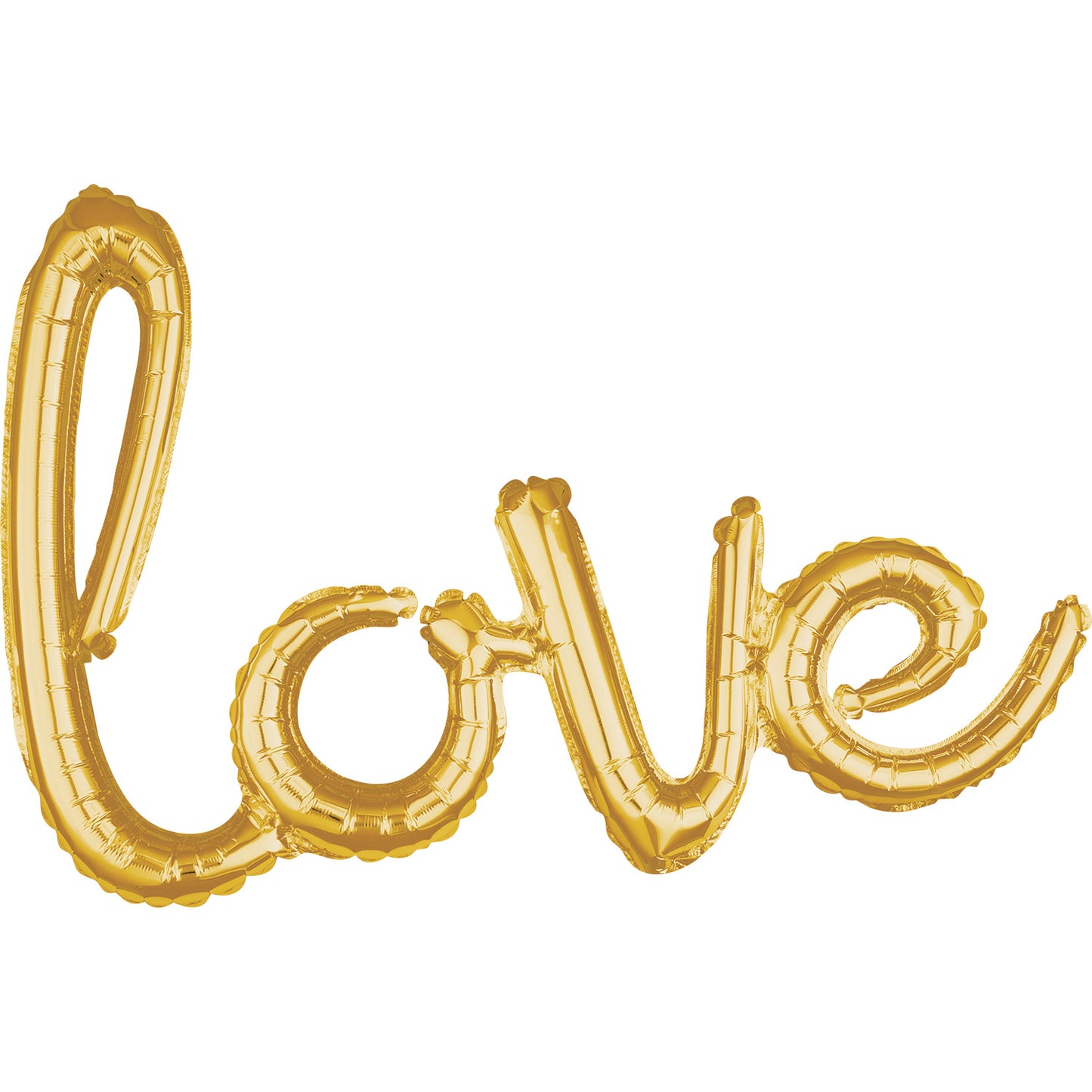 "Love" Script Phrase Gold Foil Balloons