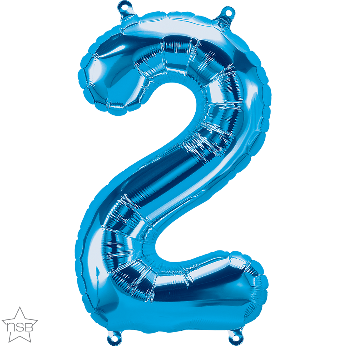 Blue Number 2 Balloon - 16" Foil