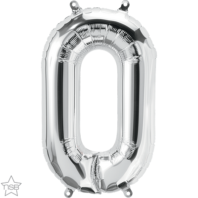 Silver No 0 Balloon - 16" Foil